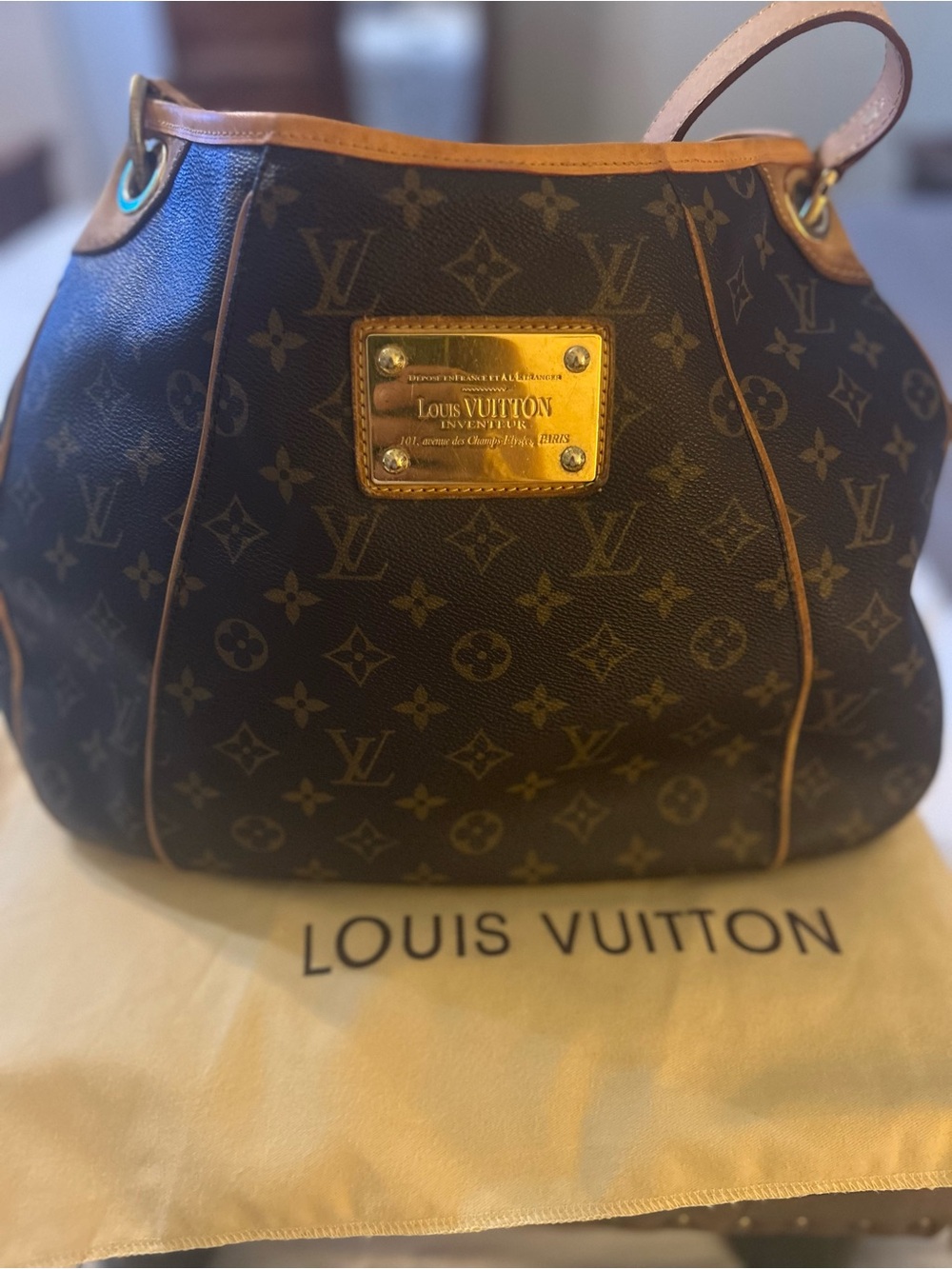Authentic Louis Vuitton Galliera PM Bag with Dust bag and COA